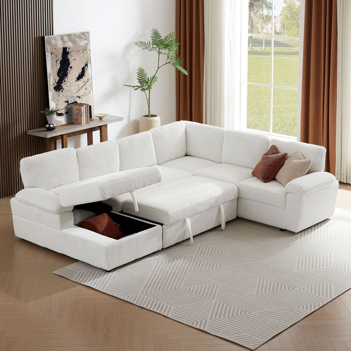 Oversized Modular Storage Sectional Sofa Couch for Home