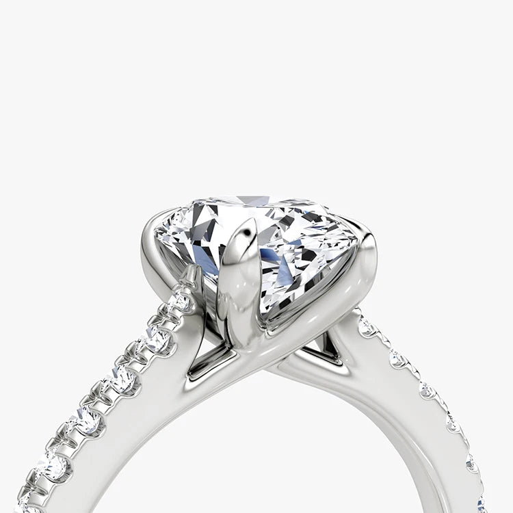 IGI Certified 14K White Gold VS D 2CT Oval Lab Grown Diamond Wedding Ring