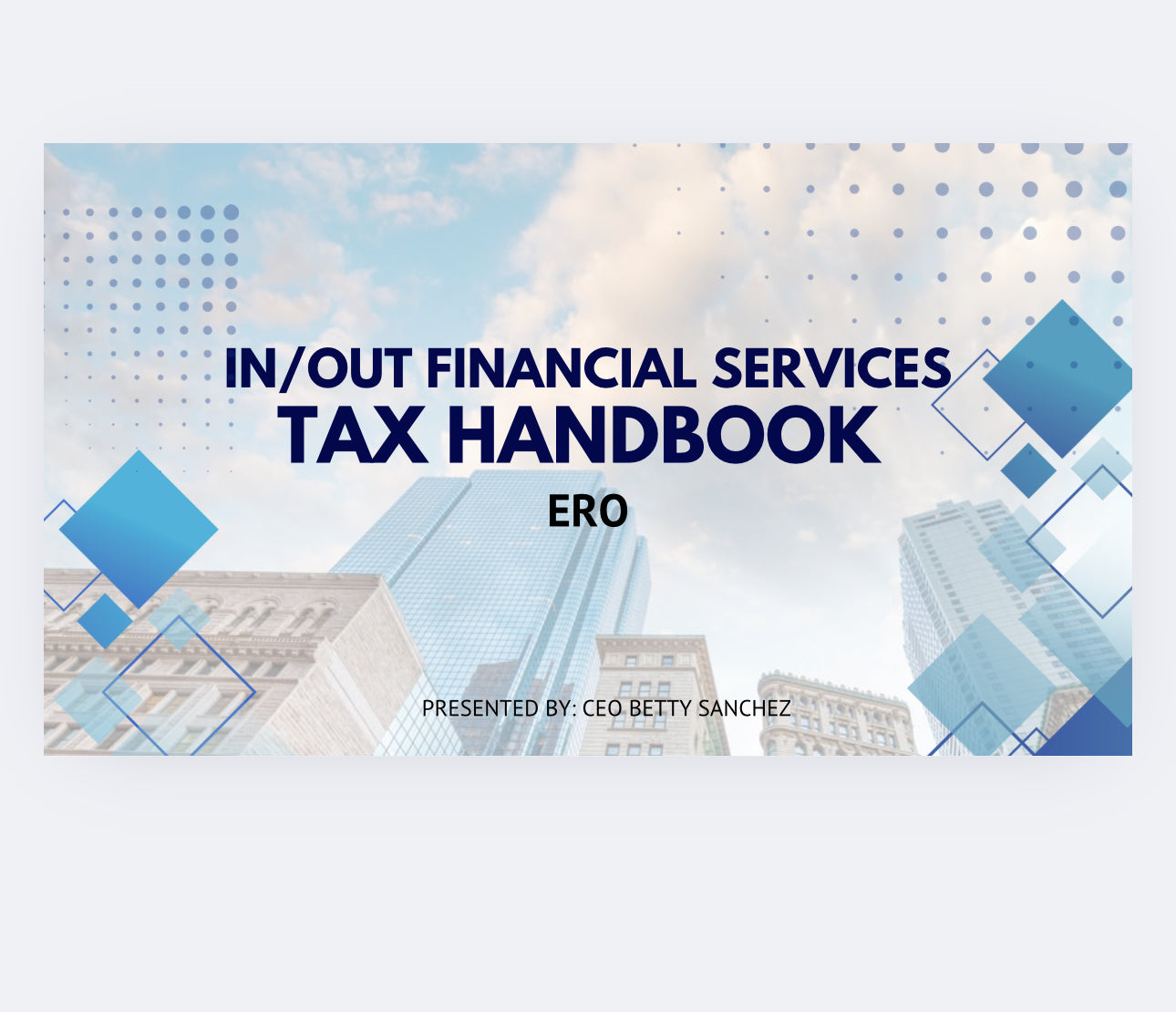In/Out Financial Service Ero Business Software & Training Manual